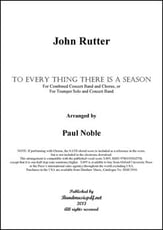 To Every Thing There Is a Season Concert Band sheet music cover